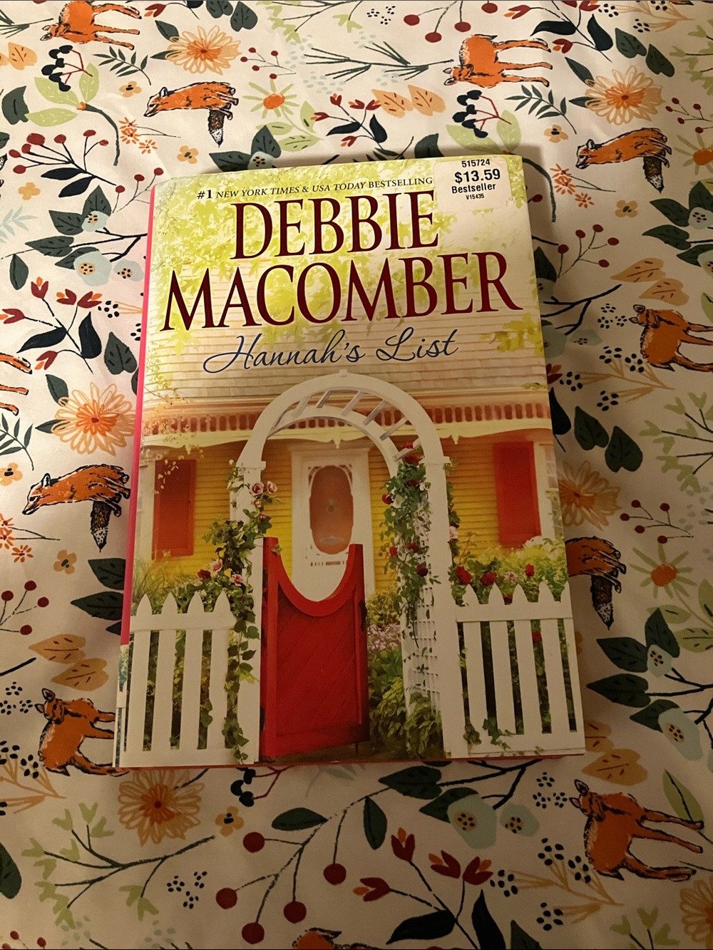 Debbie Macomber’s Hardcover Hannah's List Novel Good Condition